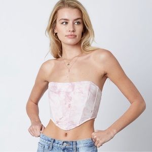 Cotton Candy LA Strapless Corset Pink Tie Dye